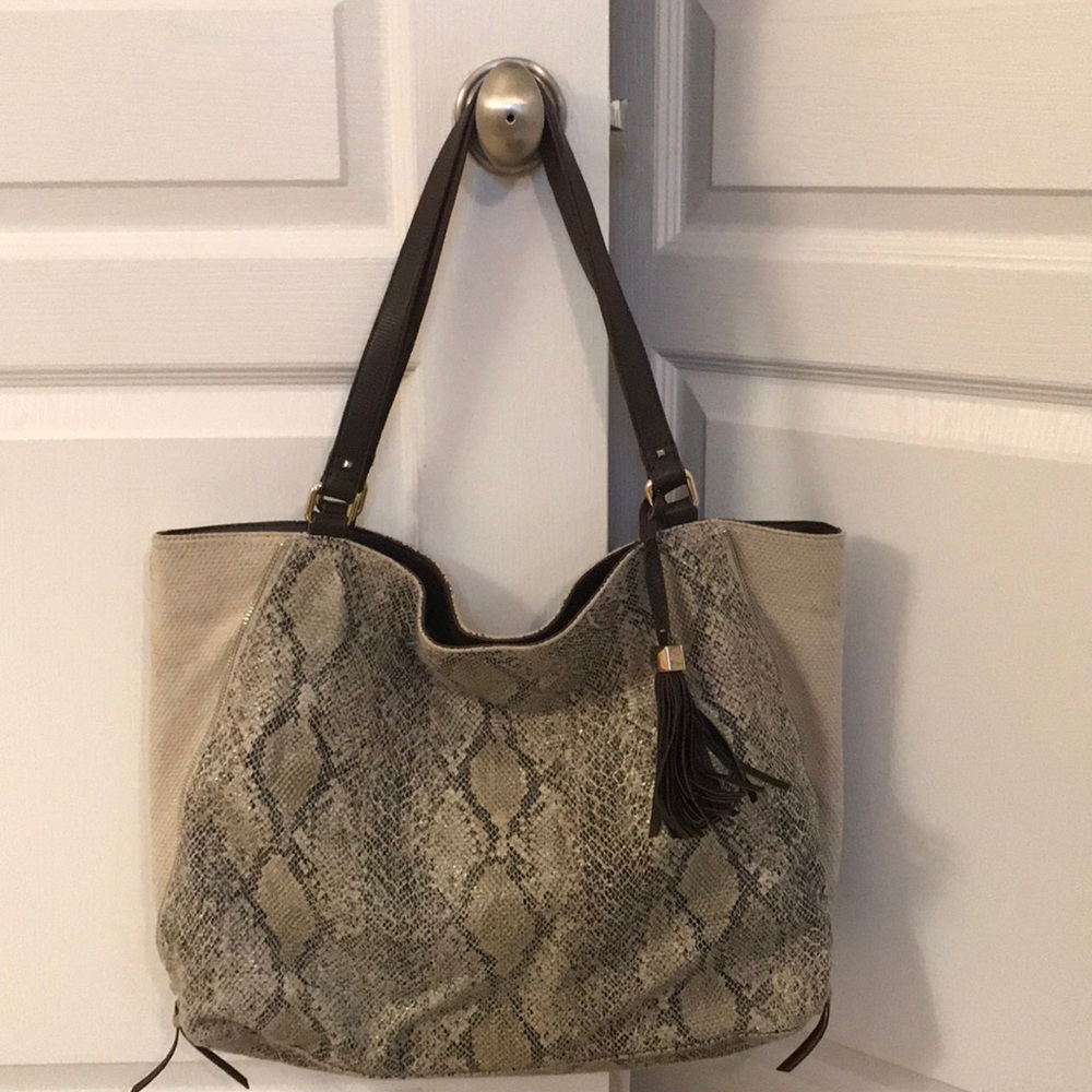 Stella & Dot snakeprint hobo bag